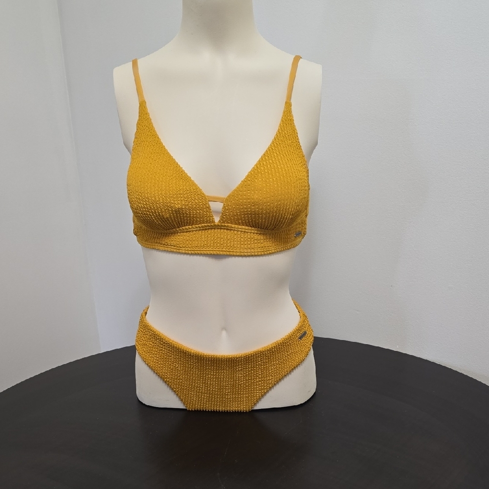 🔴 Women's Sunflower Yellow Textured Bikini